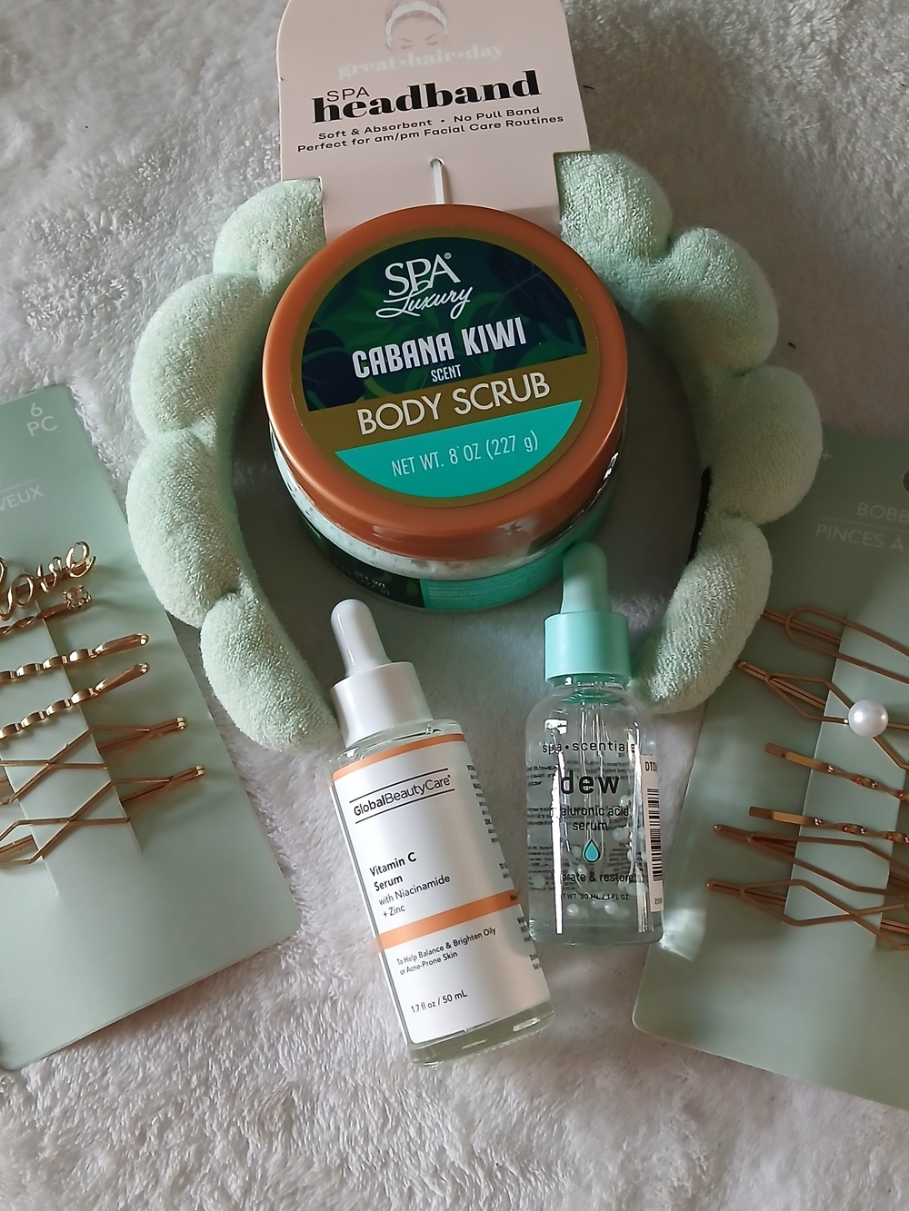 SPA BEAUTY BUNDLES! Scrub, Headband, Face Serum, Hair Accessories +